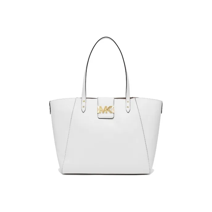 MICHAEL KORS Karlie Cow Leather Tote Bag Shopping Bag Shoulder Bags Women's White-0