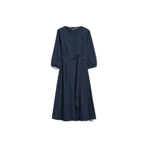 'S MAX MARA Long-Sleeved Dresses Women's Blue