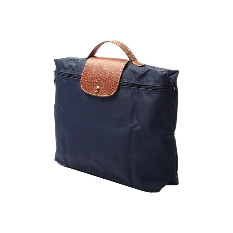 LONGCHAMP Le Pliage Recycled Canvas With Leather Trim Canvas Bag, Handbag, Briefcase Trumpets Men's Navy Blue-2