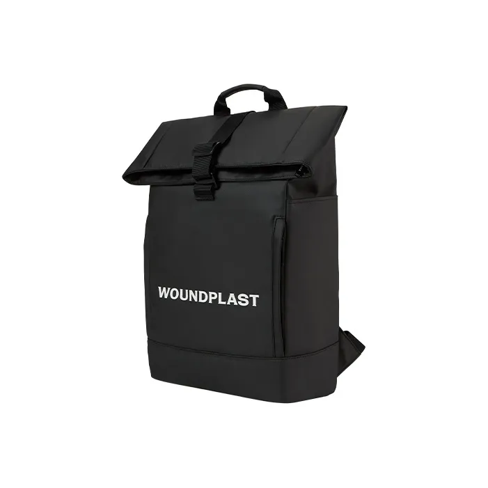 WPT PU Nylon Fabric Backpacks Large Size Unisex Black/White/Khaki-2
