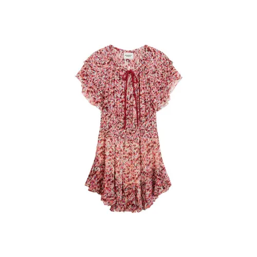 ISABEL MARANT ETOILE Short-Sleeved Dresses Women's Raspberry