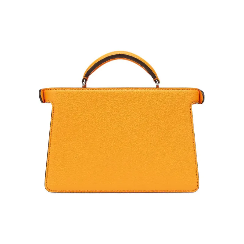 FENDI Peekaboo ISeeU Leather Shoulder Bag, Crossbody Bag, Handbag Regular Women's Orange-2