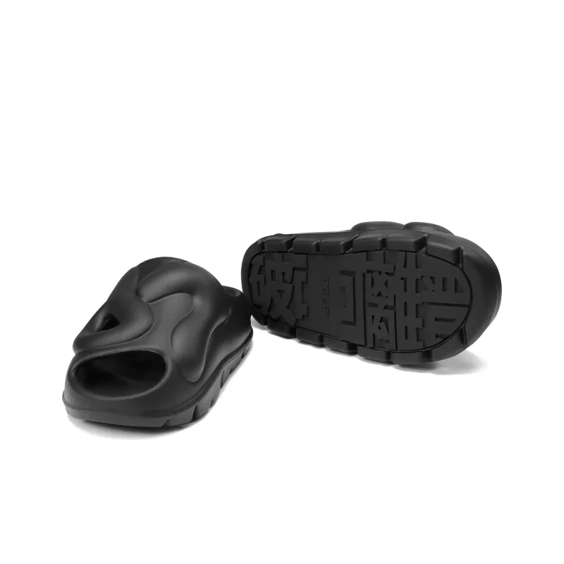 PCLP 2023 Spring Summer Broken Mirror Slide Slippers Unisex Black-3