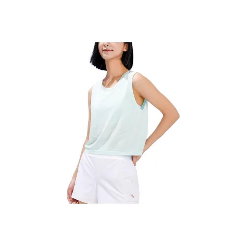 ANTA Running Collection Tank Tops Women's Light Apricot Green