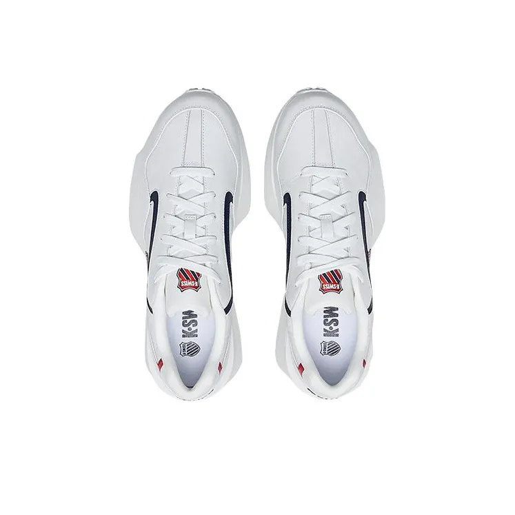 KSWISS Bristol Geneva Shock Absorbers With Slip Resistant Features Low Top Sports Casual Shoes Men's White Black Red-3