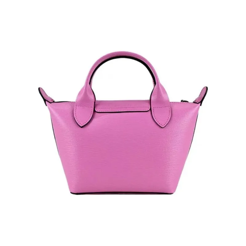 LONGCHAMP Le Pliage Cuir Cow Leather Dumpling Bag, Shoulder Bag, Crossbody Bag, Handbag Mini Women's Peony Pink-2