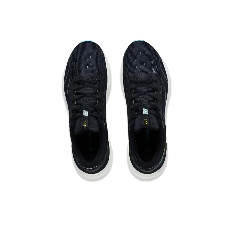 LiNing Light And Shadow Element Anti Slip And Wear Resistant Breathable Low Top Running Shoes Men's Black Cyan-3