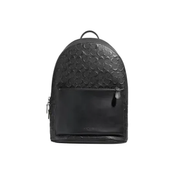 COACH Metropolitan Calfskin Travel Bag Backpack Large Size Unisex Black