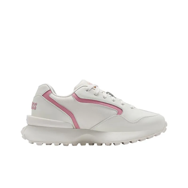 KSWISS Shock Absorbers With Slip Resistant Features Low Top Sports Casual Shoes Women's White Pink-1