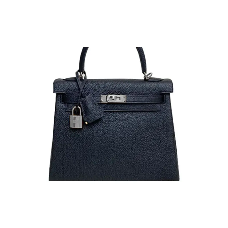 HERMES Kelly Togo Calfskin Kelly Bag Handbags Women's Noir Black-3