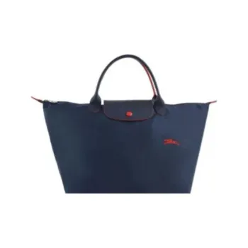 LONGCHAMP Le Pliage Nylon Fabric Dumpling Bag Handbags Medium Size Women's Navy