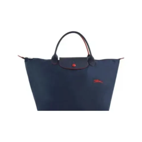LONGCHAMP Le Pliage Nylon Fabric Dumpling Bag Handbags Medium Size Women's Navy