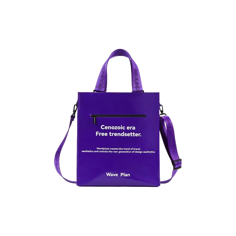 WPT PVC Totes Handbags Large Size Unisex Black-23