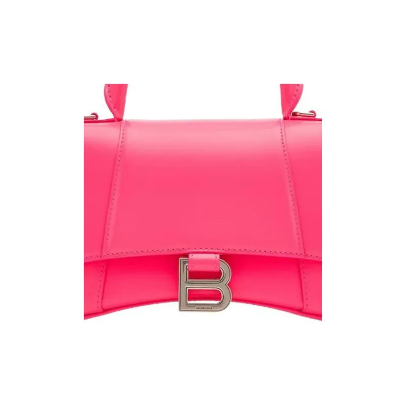 Balenciaga Hourglass Small Top Handle Bag Acid Fuchsia-4