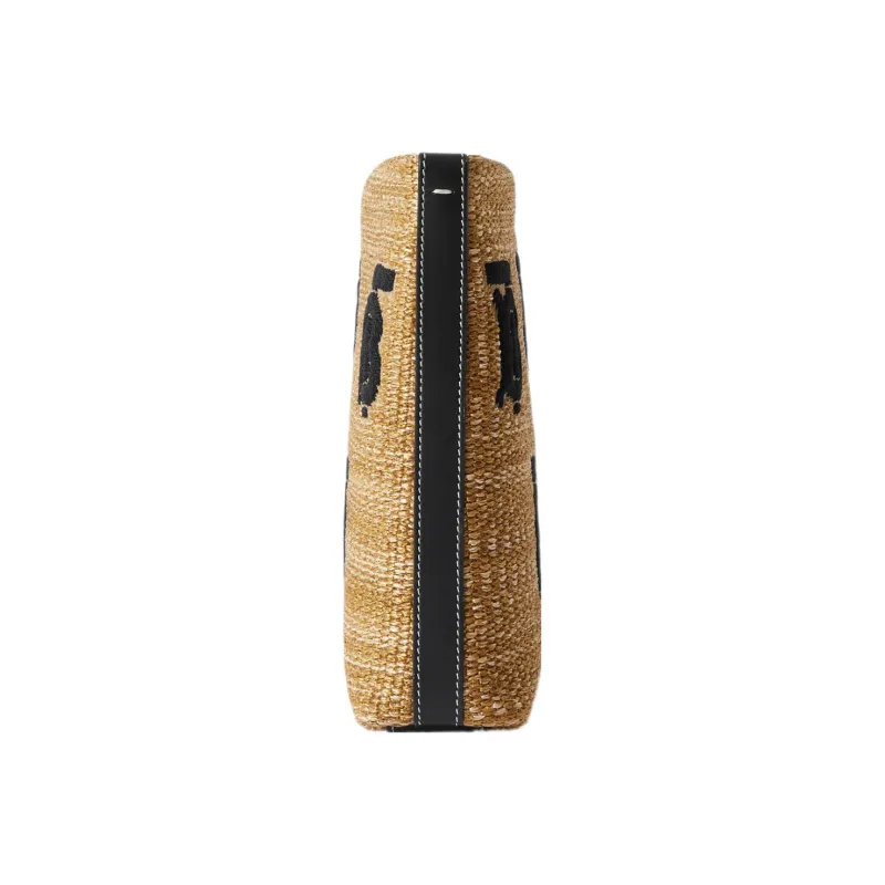 Burberry Raffia With Leather Clutch Women's Natural & Black-1