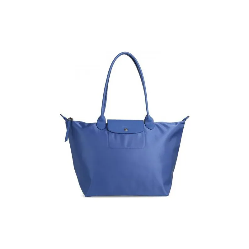 LONGCHAMP Fabric Dumpling Bag, Tote Bag, Shopping Bag, Handbag, Shoulder Bag Women's Blue-0