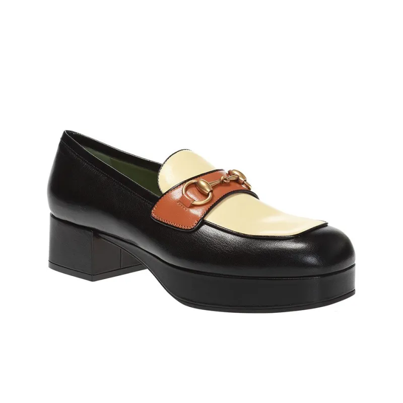 GUCCI Platform Shoes Women's Black Yellow-1