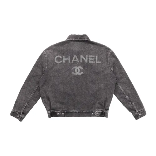 CHANEL Denim Jackets Women's Gray