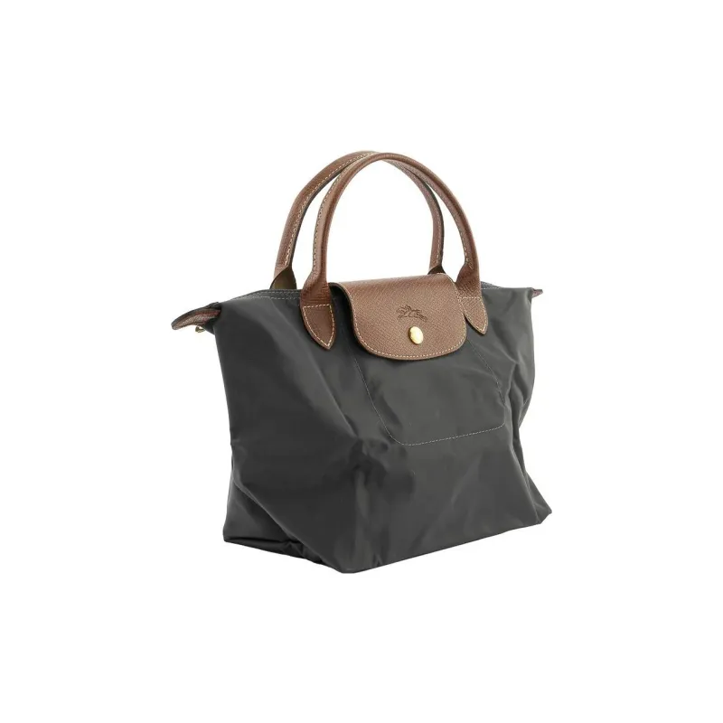 LONGCHAMP Fabric Dumpling Bag Handbags Small Size Women's Metal Gray-1