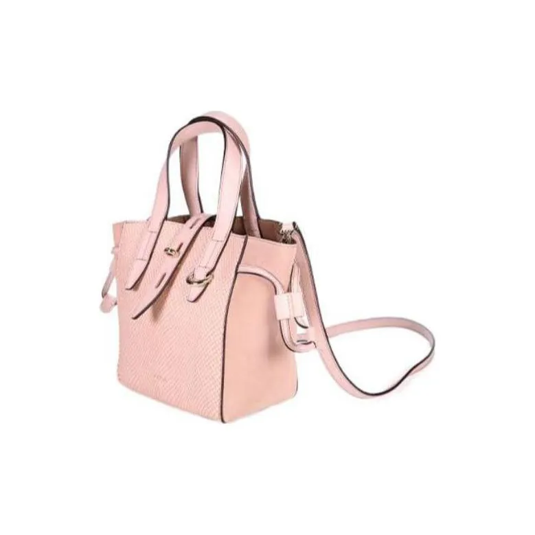 Furla Net Collection Cow Leather Basket Bag, Handbag, Shoulder Bag, Crossbody Bag Small Size Women's Pink-1