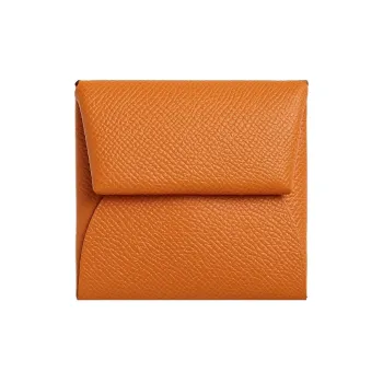HERMES Bastia Epsom Calfskin Coin Purses Wallets Women's I9 Abricot Apricot