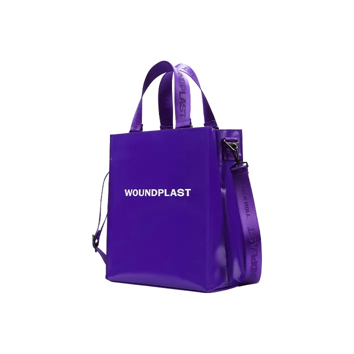 WPT PVC Totes Handbags Large Size Unisex Black-22
