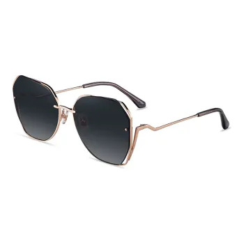 HELEN KELLER Irregular Shape Sunglasses Women's