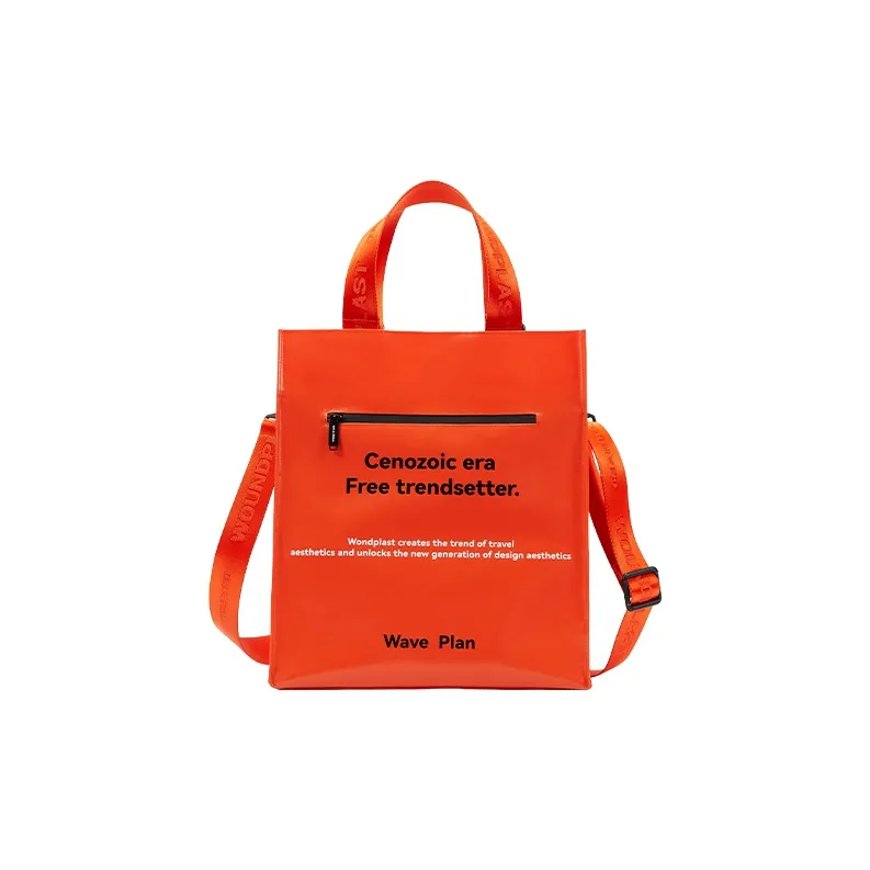 WPT PVC Totes Handbags Large Size Unisex Black-8