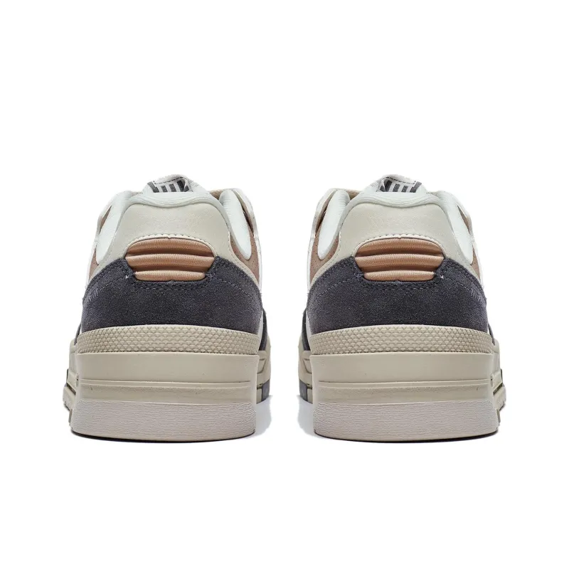 LiNing Journey 1.5 Anti Slip Wear Resistant Low Top Skateboard Shoes Men's White Gray Brown-4