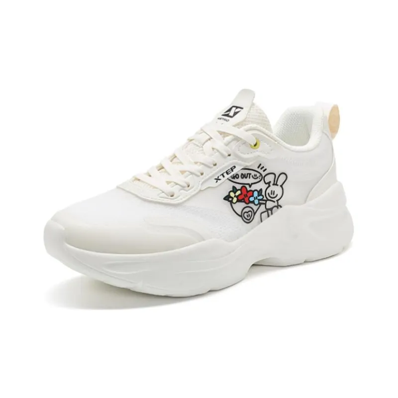 AGAHO x XTEP Mu Xing Anti Slip And Wear Resistant Breathable Low Top Sports Casual Shoes Women's Sail White-1