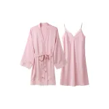Champagne Pink Bride Morning Robes 2-Piece Set