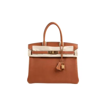 HERMES Birkin Fubao Saddle Leather Birkin Bag Handbag Regular Women's 34 Fauve Light Tawny