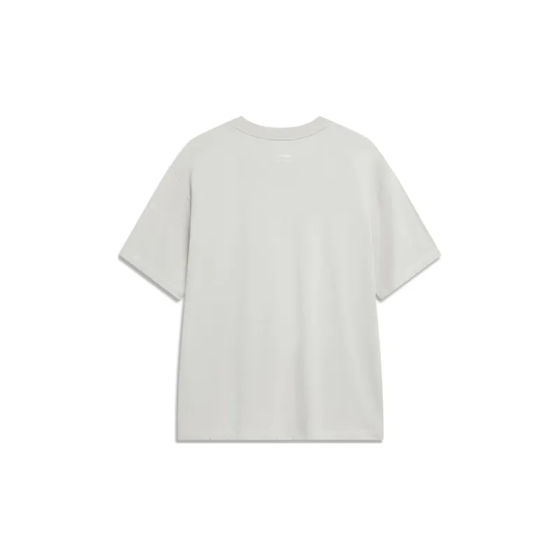 LiNing Sports Life Collection T Shirt Unisex Seed Yellow Gray-1