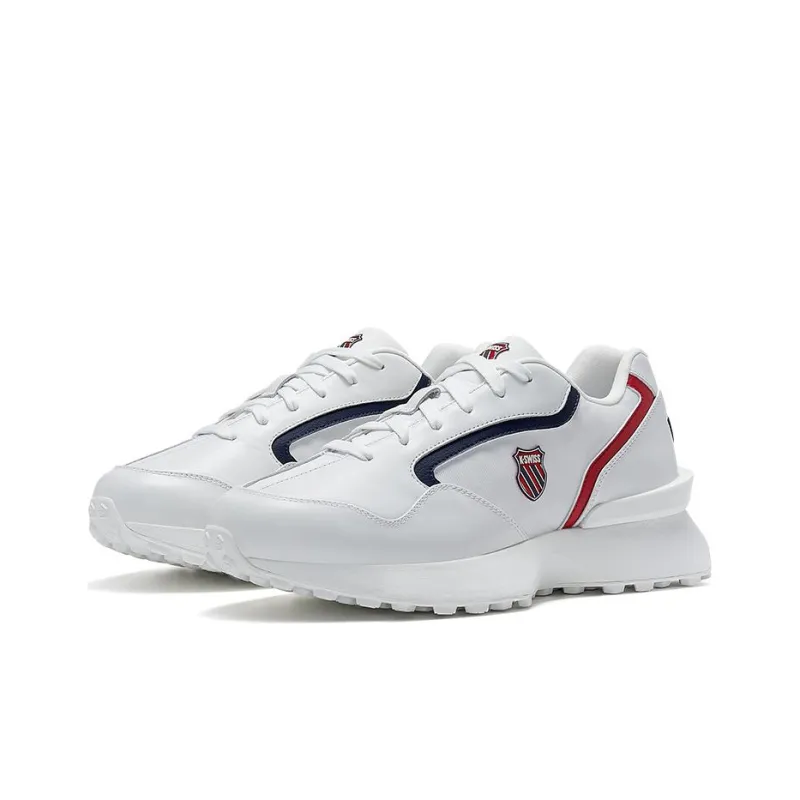 KSWISS Bristol Geneva Shock Absorbers With Slip Resistant Features Low Top Sports Casual Shoes Men's White Black Red-2