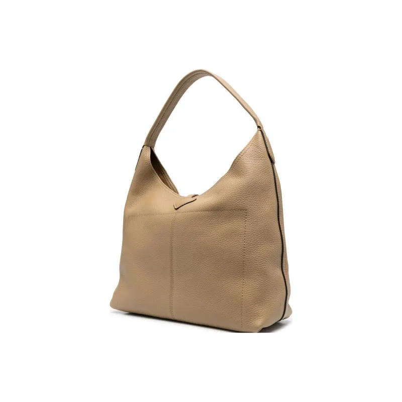 LONGCHAMP Roseau Essential Cow Leather Shoulder Bag, Handbag, Shoulder Bag Trumpets Women's Beige-1