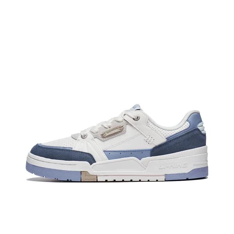 LiNing Journey 1.5 Anti Slip Wear Resistant Low Top Skateboard Shoes Men's White Gray Blue-0