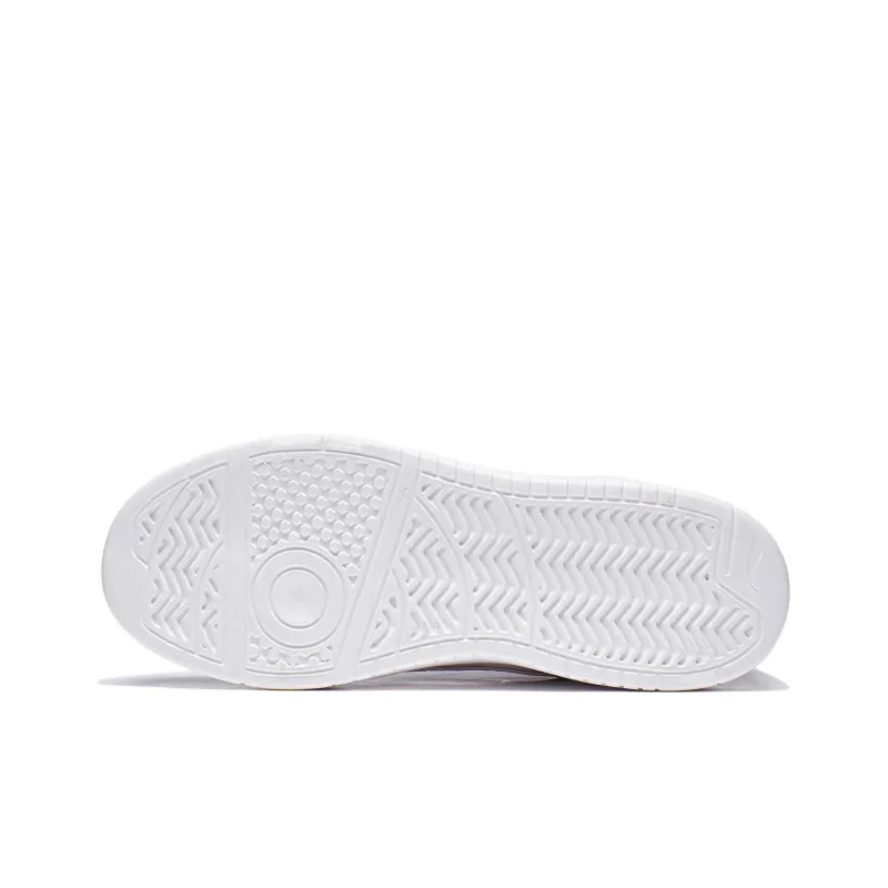 LiNing Ingots Slip Resistant Cushioning Wear Resistant Height Increasing Low Top Skateboard Shoes Women's White Pink-6