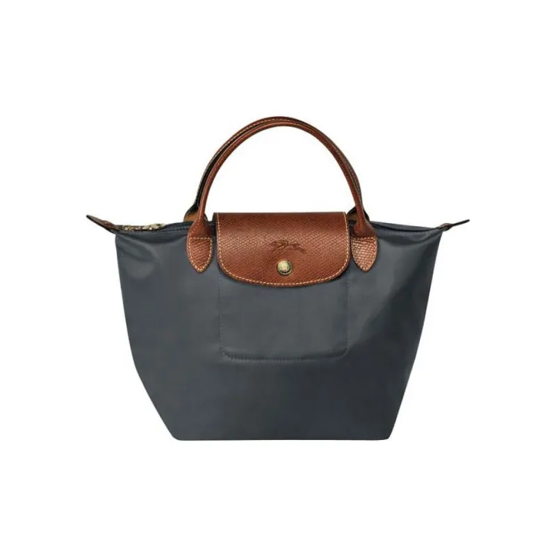 LONGCHAMP Fabric Dumpling Bag Handbags Small Size Women's Metal Gray-0