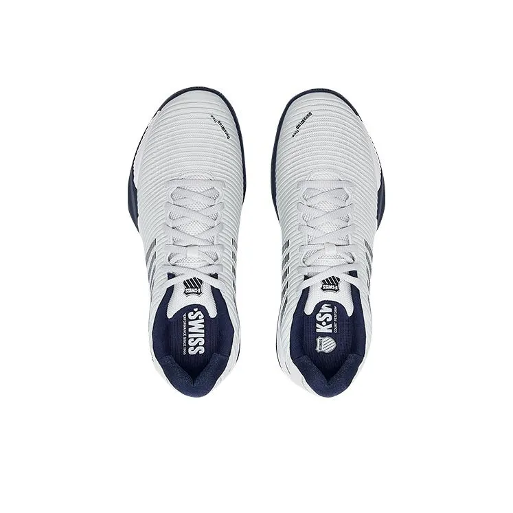 KSWISS Shock Absorbers With Slip Resistant Features Low Top Tennis Shoes Men's White Gray Blue-3
