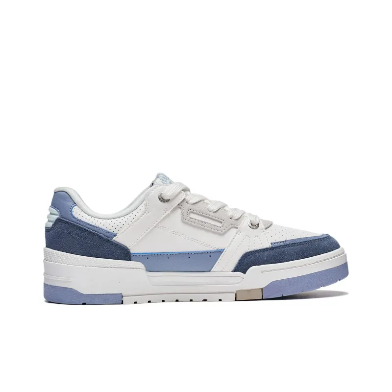 LiNing Journey 1.5 Anti Slip Wear Resistant Low Top Skateboard Shoes Men's White Gray Blue-1