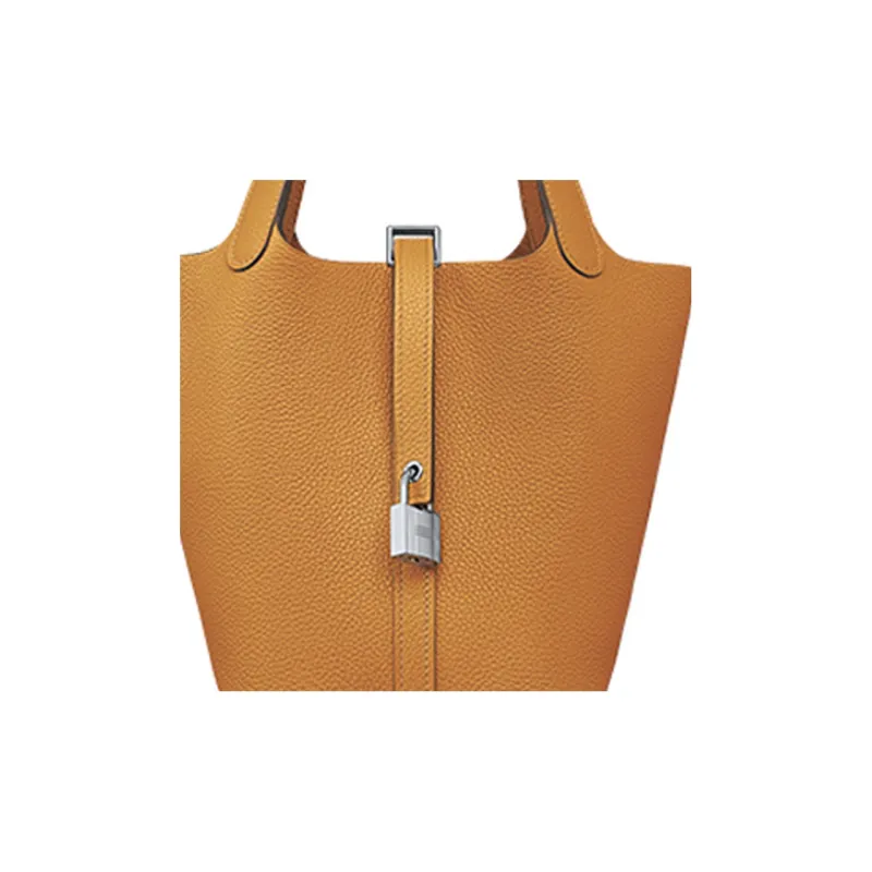HERMES Picotin Lock Cow Leather Handbag 18 Women's Sesame-3
