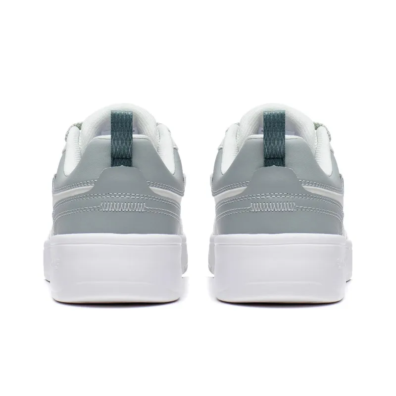 LiNing Acer Truncatum Cushioning, Slip Resistant, And Abrasion Resistant Low Top Skateboard Shoes Women's White Green-5