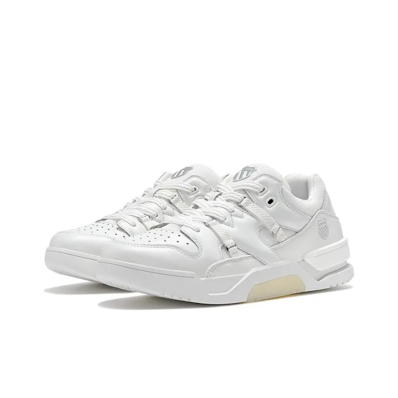 KSWISS Kraft Slip Resistant Shock Absorbers Low Top Skateboard Shoes Men's White-2