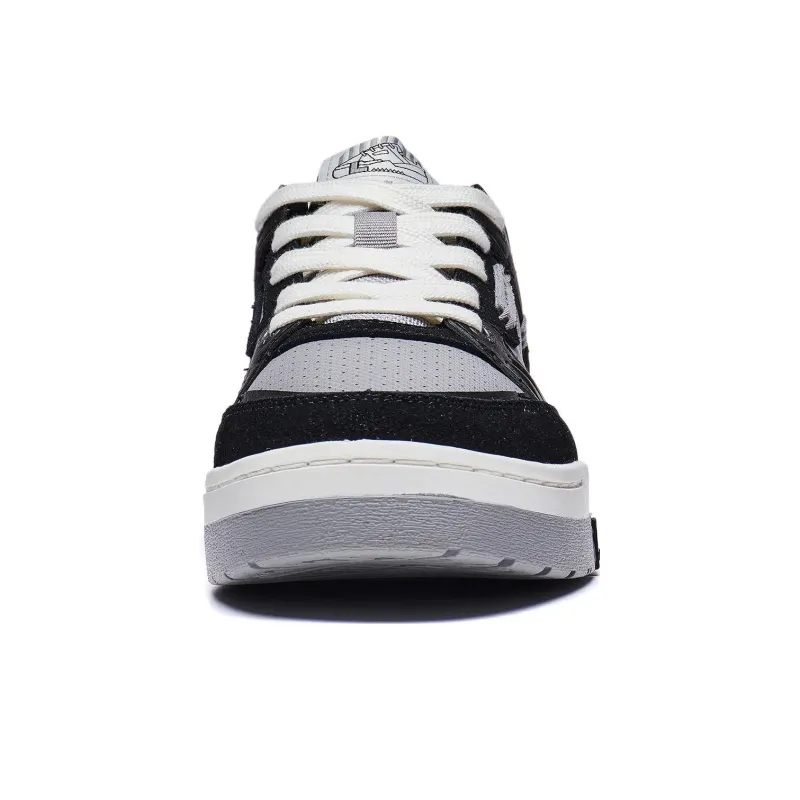 LiNing Journey 1.5 Anti Slip Wear Resistant Low Top Skateboard Shoes Men's Gray Black-3