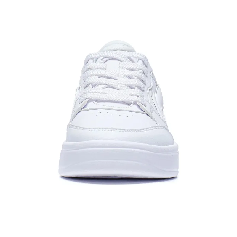 LiNing Acer Truncatum Cushioning Anti-Slip And Wear-Resistant Low-Top Skateboard Shoes Women's Standard White-4
