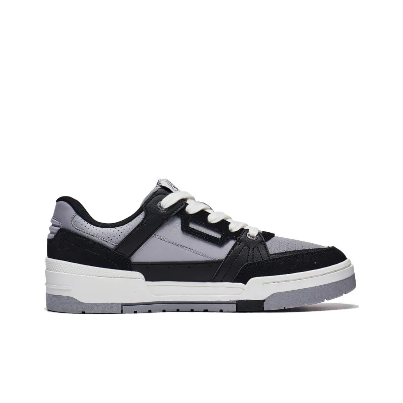 LiNing Journey 1.5 Anti Slip Wear Resistant Low Top Skateboard Shoes Men's Gray Black-1
