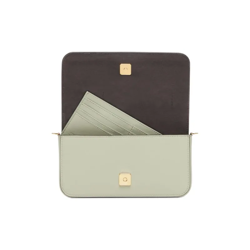 FENDI Fendigraphy Leather Wallet Regular Women's Green-5