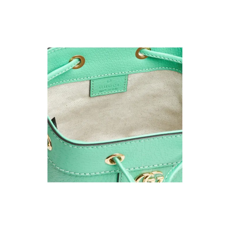 GUCCI Ophidia Leather Bucket Bags Crossbody Bag, Shoulder Bag Women's Mint Green-2