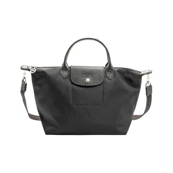 LONGCHAMP Le Pliage Néo Fabric Crossbody Bags Handbags Medium Size Women's Black