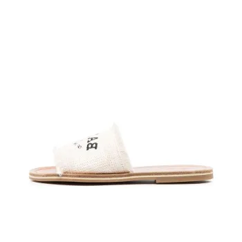 BALLY Rubber Sole Quick Dry Slide Slippers Women's Beige